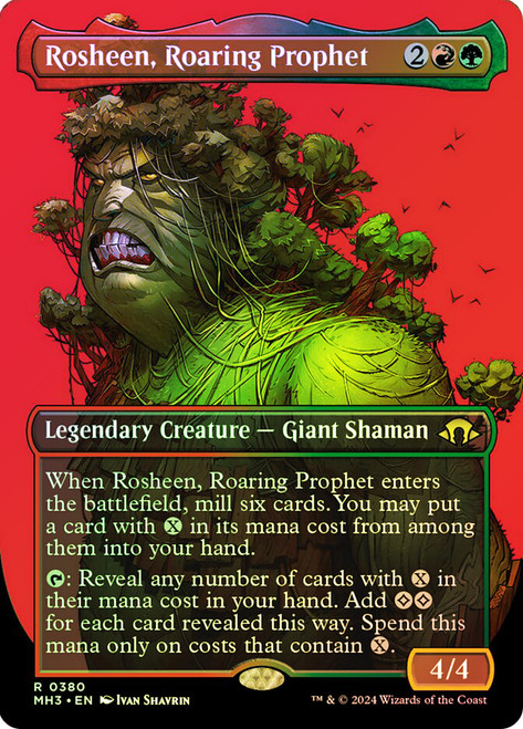 Rosheen, Roaring Prophet (Borderless)\nModern Horizons 3 - Variants\nSingle\nMagic The Gathering