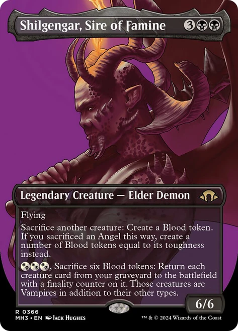 Shilgengar, Sire of Famine (Borderless)\nModern Horizons 3 - Variants\nSingle\nMagic The Gathering