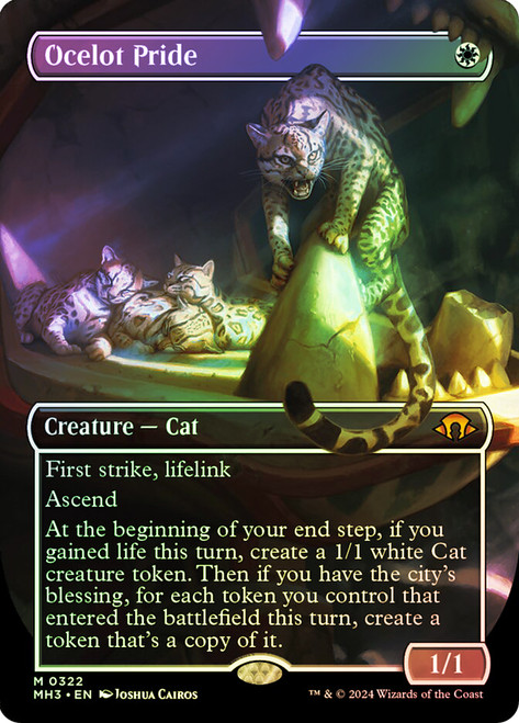 Ocelot Pride (Borderless)\nModern Horizons 3 - Variants\nSingle\nMagic The Gathering