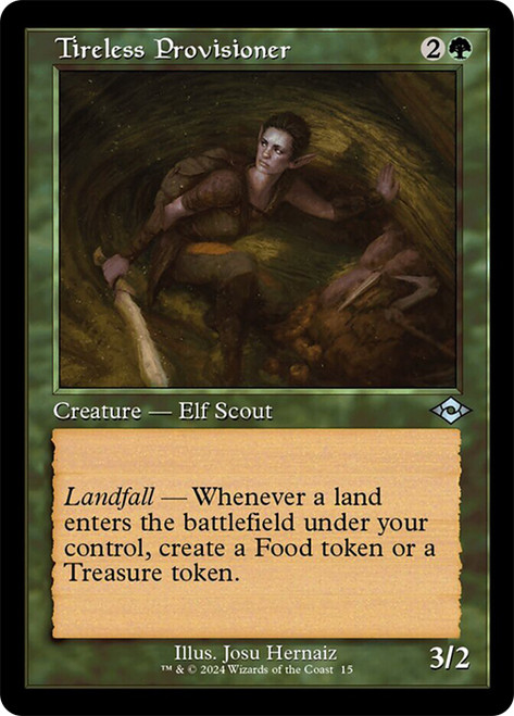 Tireless Provisioner (Retro Frame)\nModern Horizons 2 - Retro Frame\nSingle\nMagic The Gathering