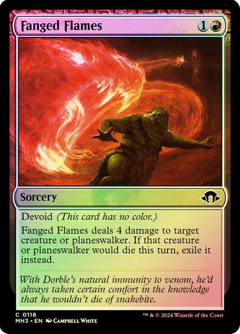 Fanged Flames\nModern Horizons 3\nSingle\nMagic The Gathering