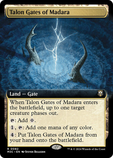 Talon Gates of Madara (Extended Art)\nModern Horizons 3 Commander - Variants\nSingle\nMagic The Gathering