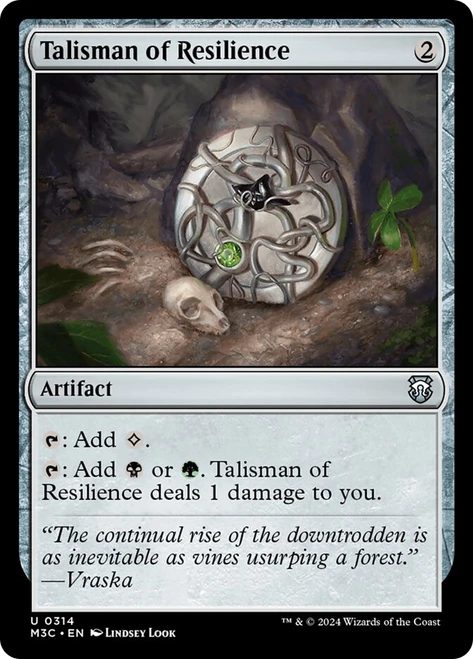Talisman of Resilience\nModern Horizons 3 Commander\nSingle\nMagic The Gathering