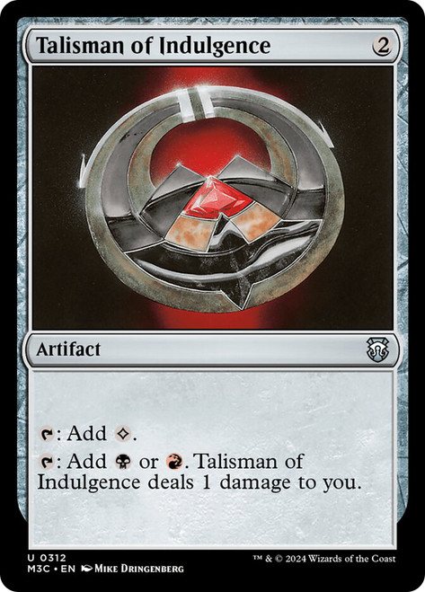 Talisman of Indulgence\nModern Horizons 3 Commander\nSingle\nMagic The Gathering