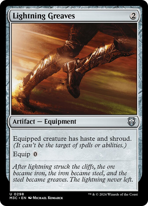 Lightning Greaves\nModern Horizons 3 Commander\nSingle\nMagic The Gathering