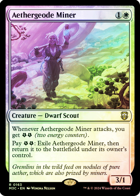 Aethergeode Miner (Ripple Foil)\nModern Horizons 3 Commander - Alternate Foil\nSingle\nMagic The Gathering