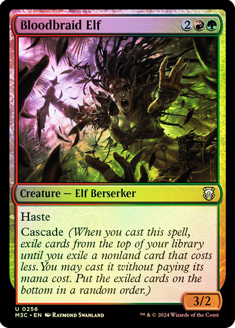 Bloodbraid Elf (Ripple Foil)\nModern Horizons 3 Commander - Alternate Foil\nSingle\nMagic The Gathering