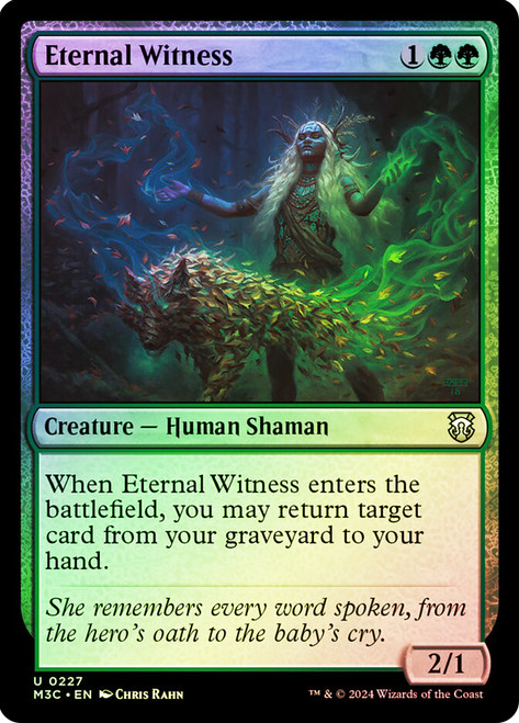 Eternal Witness (Ripple Foil)\nModern Horizons 3 Commander - Alternate Foil\nSingle\nMagic The Gathering