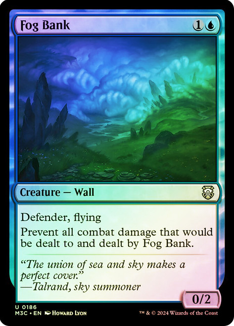 Fog Bank (Ripple Foil)\nModern Horizons 3 Commander - Alternate Foil\nSingle\nMagic The Gathering