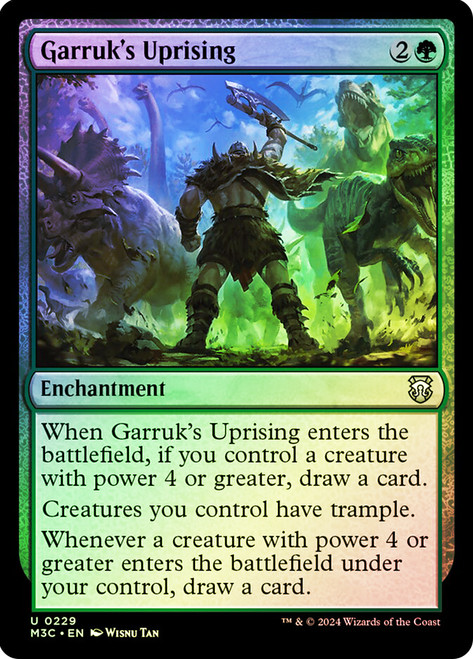 Garruk's Uprising (Ripple Foil)\nModern Horizons 3 Commander - Alternate Foil\nSingle\nMagic The Gathering