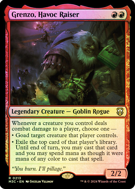 Grenzo, Havoc Raiser (Ripple Foil)\nModern Horizons 3 Commander - Alternate Foil\nSingle\nMagic The Gathering