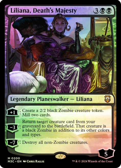 Liliana, Death's Majesty (Ripple Foil)\nModern Horizons 3 Commander - Alternate Foil\nSingle\nMagic The Gathering