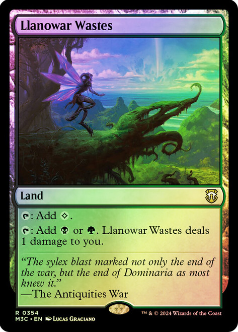 Llanowar Wastes (Ripple Foil)\nModern Horizons 3 Commander - Alternate Foil\nSingle\nMagic The Gathering