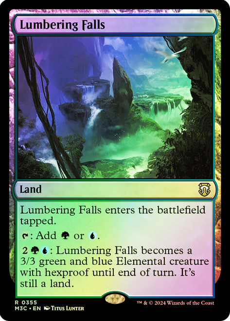 Lumbering Falls (Ripple Foil)\nModern Horizons 3 Commander - Alternate Foil\nSingle\nMagic The Gathering