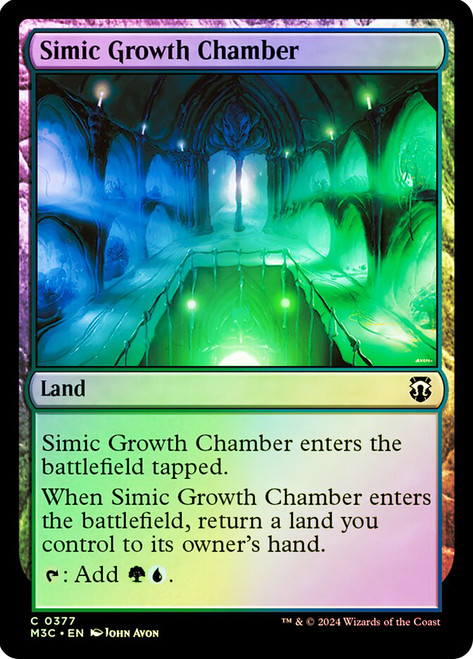Simic Growth Chamber (Ripple Foil)\nModern Horizons 3 Commander - Alternate Foil\nSingle\nMagic The Gathering