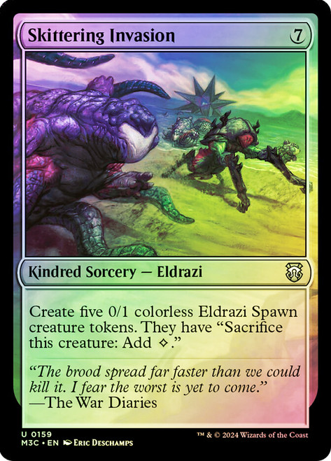 Skittering Invasion (Ripple Foil)\nModern Horizons 3 Commander - Alternate Foil\nSingle\nMagic The Gathering