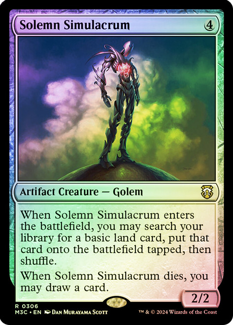 Solemn Simulacrum (Ripple Foil)\nModern Horizons 3 Commander - Alternate Foil\nSingle\nMagic The Gathering