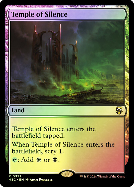 Temple of Silence (Ripple Foil)\nModern Horizons 3 Commander - Alternate Foil\nSingle\nMagic The Gathering