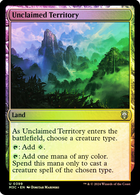 Unclaimed Territory (Ripple Foil)\nModern Horizons 3 Commander - Alternate Foil\nSingle\nMagic The Gathering
