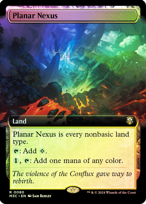 Planar Nexus (Extended Art) (Ripple Foil)\nModern Horizons 3 Commander - Alternate Foil Variants\nSingle\nMagic The Gathering