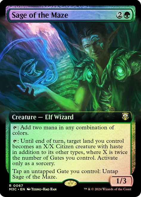 Sage of the Maze (Extended Art) (Ripple Foil)\nModern Horizons 3 Commander - Alternate Foil Variants\nSingle\nMagic The Gathering