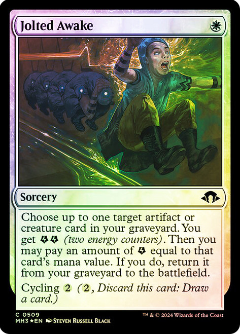 Jolted Awake (Ripple Foil)\nModern Horizons 3 - Alternate Foil\nSingle\nMagic The Gathering