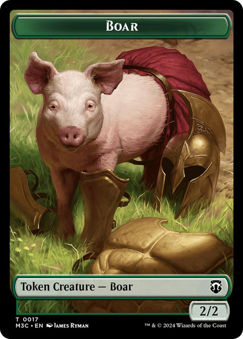 {Boar Token} // {Forest Dryad Token}
Modern Horizons 3 Commander
Single
Magic: The Gathering