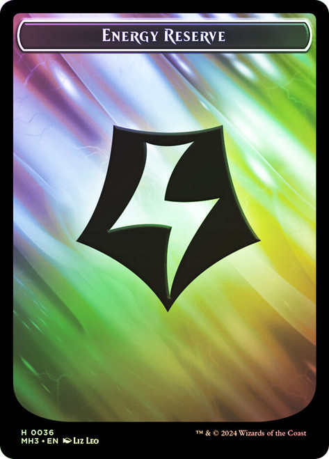 {Energy Reserve} // {Servo Token} (Ripple Foil)\nModern Horizons 3 - Alternate Foil\nSingle\nMagic The Gathering