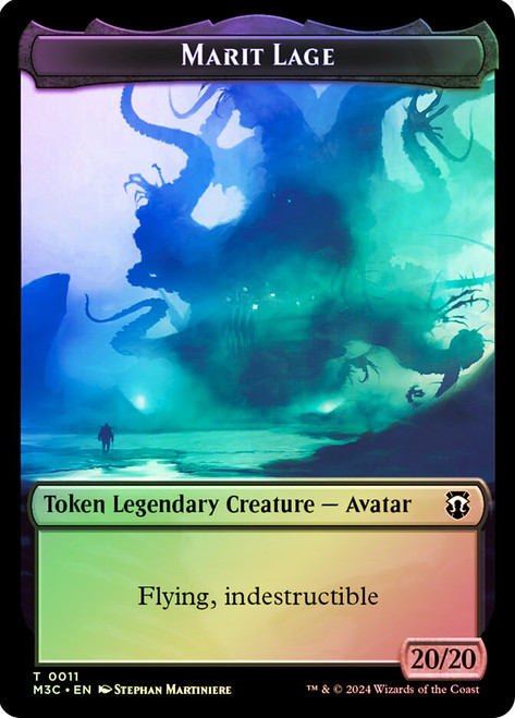 {Marit Lage Token} // {Sand Warrior Token} (Ripple Foil)\nModern Horizons 3 Commander - Alternate Foil\nSingle\nMagic The Gathering