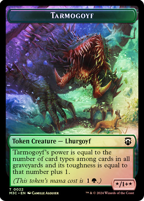 {Tarmogoyf Token} // {Goblin Token} (Ripple Foil)\nModern Horizons 3 Commander - Alternate Foil\nSingle\nMagic The Gathering