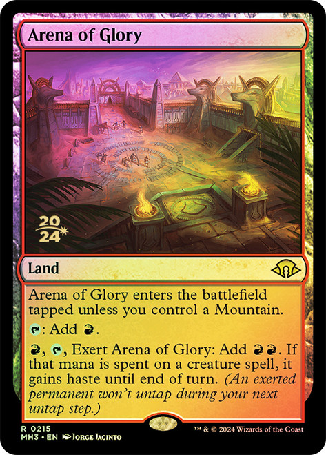 Arena of Glory (Prerelease) (Modern Horizons 3)\nPromo: Date Stamped\nSingle\nMagic The Gathering