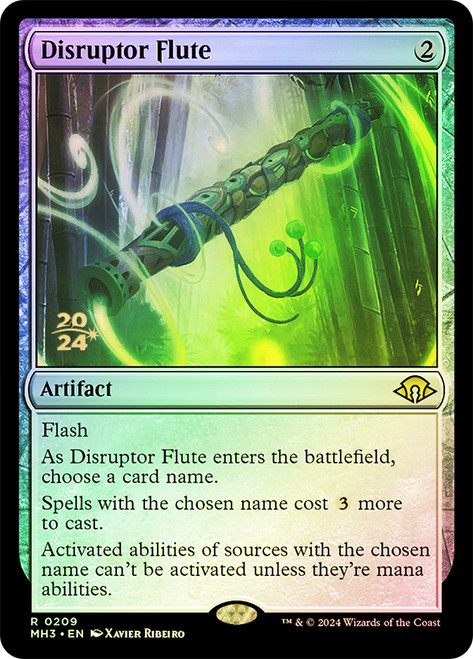 Disruptor Flute (Prerelease) (Modern Horizons 3)\nPromo: Date Stamped\nSingle\nMagic The Gathering