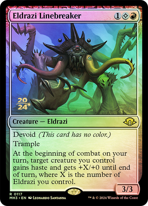 Eldrazi Linebreaker (Prerelease) (Modern Horizons 3)\nPromo: Date Stamped\nSingle\nMagic The Gathering