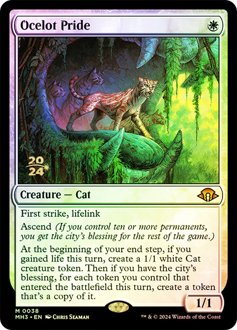 Ocelot Pride (Prerelease) (Modern Horizons 3)\nPromo: Date Stamped\nSingle\nMagic The Gathering