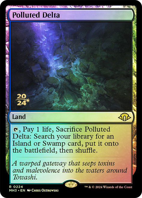 Polluted Delta (Prerelease) (Modern Horizons 3)\nPromo: Date Stamped\nSingle\nMagic The Gathering
