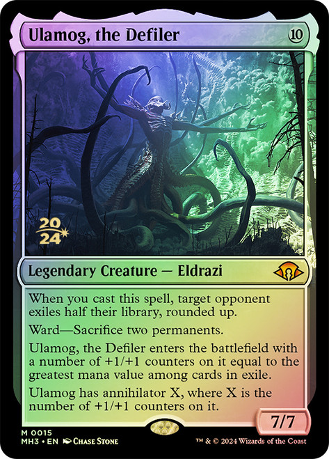 Ulamog, the Defiler (Prerelease) (Modern Horizons 3)\nPromo: Date Stamped\nSingle\nMagic The Gathering