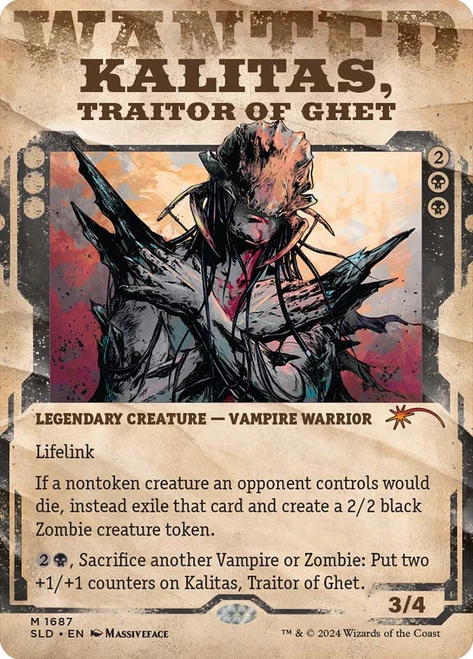 Kalitas, Traitor of Ghet (Secret Lair) (Showcase)\nPromo: General\nSingle\nMagic The Gathering