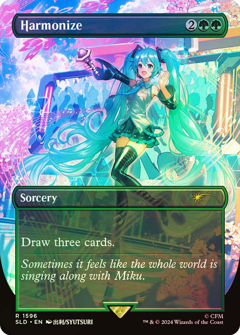 Harmonize (Secret Lair) (Borderless) (Hatsune Miku)\nPromo: General\nSingle\nMagic The Gathering