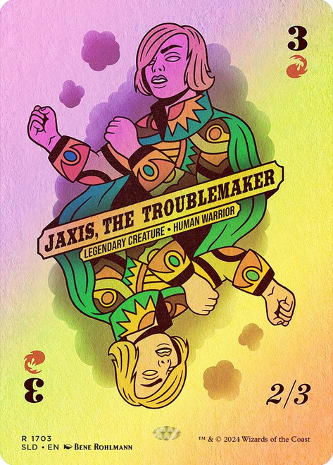 Jaxis, the Troublemaker (Secret Lair) (Hand Drawn)\nPromo: General\nSingle\nMagic The Gathering