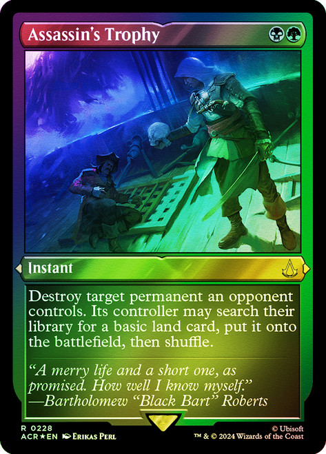 Assassin's Trophy (Foil Etched)\nAssassin's Creed - Alternate Foil\nSingle\nMagic The Gathering