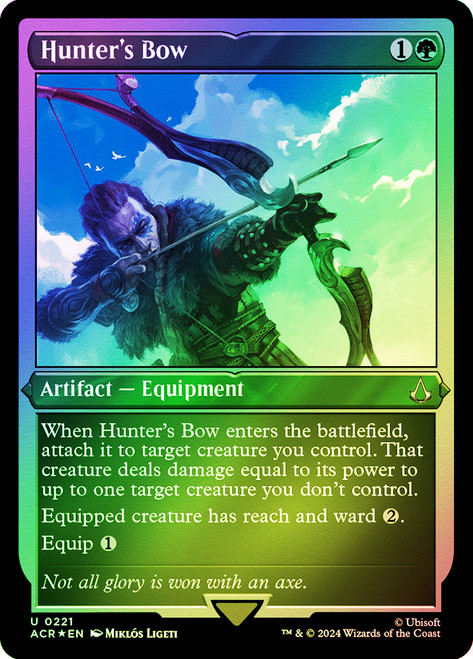 Hunter's Bow (Foil Etched)\nAssassin's Creed - Alternate Foil\nSingle\nMagic The Gathering
