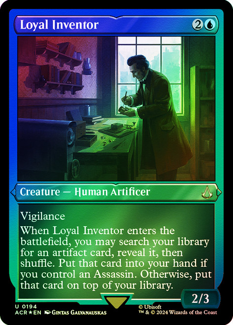 Loyal Inventor (Foil Etched)\nAssassin's Creed - Alternate Foil\nSingle\nMagic The Gathering