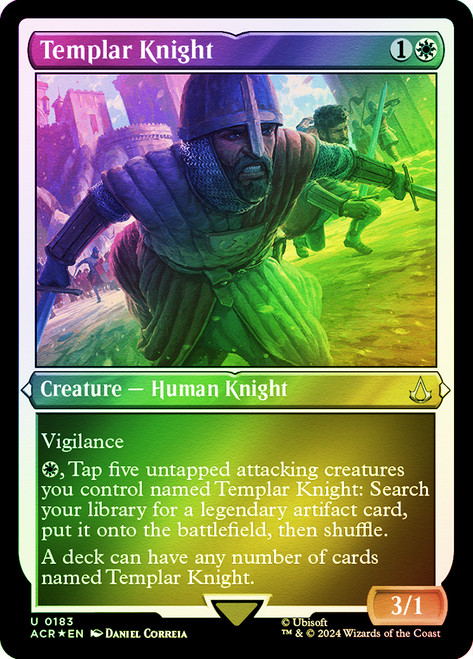 Templar Knight (Foil Etched)\nAssassin's Creed - Alternate Foil\nSingle\nMagic The Gathering