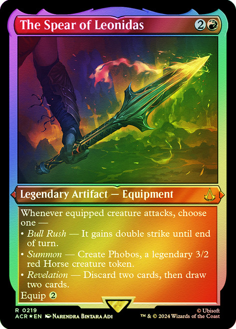 The Spear of Leonidas (Foil Etched)\nAssassin's Creed - Alternate Foil\nSingle\nMagic The Gathering
