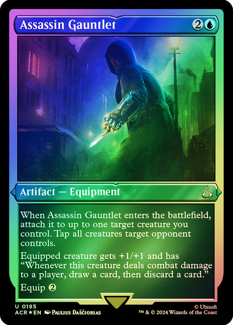 Assassin Gauntlet (Foil Etched)\nAssassin's Creed - Alternate Foil\nSingle\nMagic The Gathering