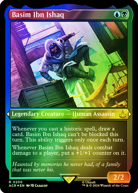 Basim Ibn Ishaq (Foil Etched)\nAssassin's Creed - Alternate Foil\nSingle\nMagic The Gathering