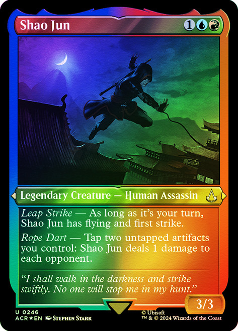Shao Jun (Foil Etched)\nAssassin's Creed - Alternate Foil\nSingle\nMagic The Gathering