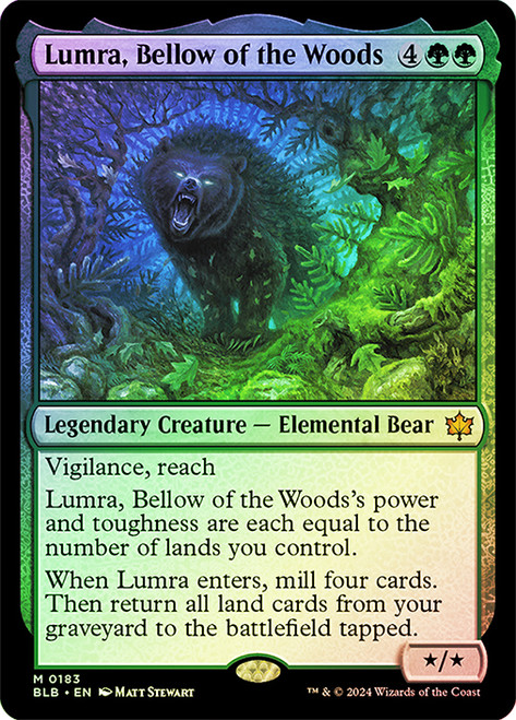 Lumra, Bellow of the Woods\nBloomburrow\nSingle\nMagic The Gathering