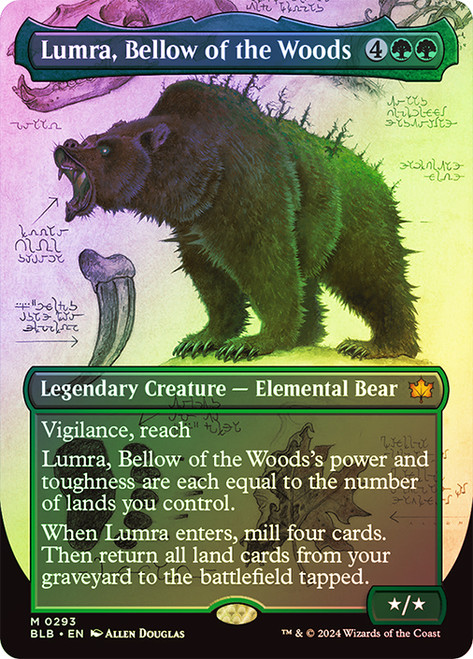 Lumra, Bellow of the Woods (#293) (Borderless)\nBloomburrow - Variants\nSingle\nMagic The Gathering