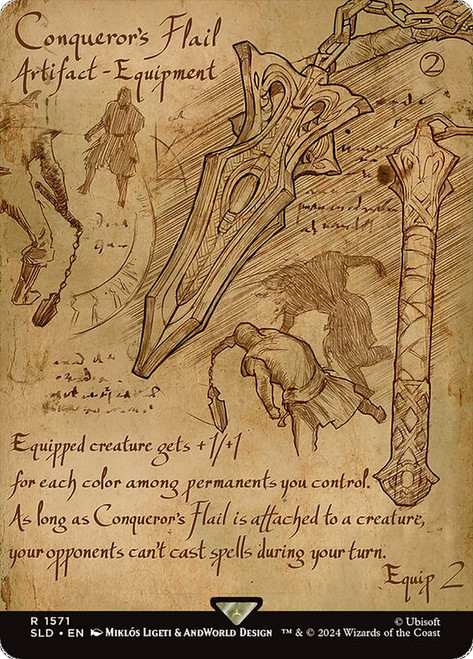 Conqueror's Flail (Secret Lair) (Assassin's Creed) (Hand Drawn)\nPromo: General\nSingle\nMagic The Gathering